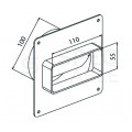 Łącznik zmienny kanału płaskiego 110x55mm na kanał okrągły fi:100mm z zaworem zwrotnym + kołnierz airRoxy 02-506