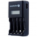 Ładowarka akumulatorów 4x Ni-MH (R03 AAA / R6 AA) EverActive NC-450 BLACK