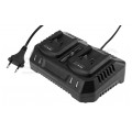 Ładowarka podwójna do akumulatorów Energy+ Li-Ion (18V / 2x 3A) GRAPHITE 58G085-1