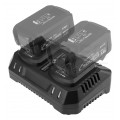 Ładowarka podwójna do akumulatorów Energy+ Li-Ion (18V / 2x 3A) GRAPHITE 58G085-1