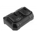 Ładowarka podwójna do akumulatorów Energy+ Li-Ion (18V / 2x 3A) GRAPHITE 58G085-1