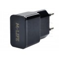 Ładowarka sieciowa 1x USB A (5V / 1A) M-LIFE