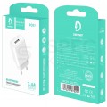 Ładowarka sieciowa 1x USB A (5V / 2,4A) DENMEN