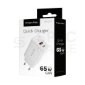 Ładowarka sieciowa 1x USB typ-A Quick Charge 3.0 + 1x USB typ-C Power Delivery 3.0 [65W]