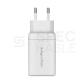 Ładowarka sieciowa GaN 1x USB typ-A Quick Charge 3.0 + 1x USB typ-C Power Delivery 3.0 [65W]