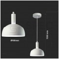 Lampa dekoracyjna wisząca aluminiowa biała regulowany kąt 1,2m E14 max 60W IP20 V-TAC VT-7100