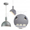 Lampa dekoracyjna wisząca aluminiowa szara regulowany kąt 1,2m E14 max 60W IP20 V-TAC VT-7100