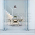 Lampa dekoracyjna wisząca chromowany klosz z przetłoczeniami fi:180mm dł:1000mm E27 max 60W IP20 V-TAC VT-8180-CH
