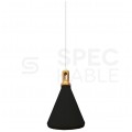 Lampa dekoracyjna wisząca czarna z elementem drewna fi:250mm dł:1200mm E27 max 60W IP20 V-TAC VT-7525-B
