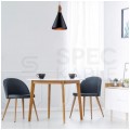 Lampa dekoracyjna wisząca czarna z elementem drewna fi:250mm dł:1200mm E27 max 60W IP20 V-TAC VT-7525-B
