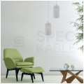 Lampa dekoracyjna wisząca klosz biały mat fi:130mm dł:1300mm E27 max 60W IP20 V-TAC VT-7132-MW