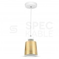 Lampa dekoracyjna wisząca LED 7W 400lm 3000K IP20 fi:120mm dł:1220mm akryl złoty barwa WW biała ciepła V-TAC VT-7333-G