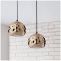 Lampa dekoracyjna wisząca miedziany klosz z przetłoczeniami fi:200mm dł:1000mm E27 max 60W IP20 V-TAC VT-8200
