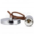 Lampa dekoracyjna wisząca oprawka chrom + przewód brązowy dł:1000mm E27 max 60W IP20 V-TAC VT-7338-BN