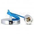 Lampa dekoracyjna wisząca oprawka chrom + przewód niebieski dł:1000mm E27 max 60W IP20 V-TAC VT-7338-BL