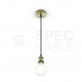 Lampa dekoracyjna wisząca oprawka mosiądz + przewód czarny dł:900mm E27 max 60W IP20 V-TAC VT-7555-BB