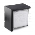 Lampa elewacyjna, kinkiet kwadrat LED 12W 1160lm 3000K IP65 czarny barwa WW biała ciepła V-TAC VT-827-SQ-N