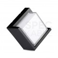 Lampa elewacyjna, kinkiet kwadrat LED 12W 1160lm 3000K IP65 czarny barwa WW biała ciepła V-TAC VT-827-SQ-N