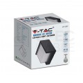 Lampa elewacyjna, kinkiet kwadrat LED 12W 1160lm 3000K IP65 czarny barwa WW biała ciepła V-TAC VT-827-SQ-N