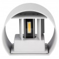 Lampa elewacyjna, kinkiet walec LED 6W 660lm 3000K IP65 biała barwa ciepła WW szara V-TAC VT-756-G