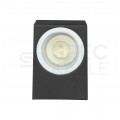 Lampa ścienna, kinkiet kwadrat GU10 max 35W czarny IP44 V-TAC VT-7651SQ