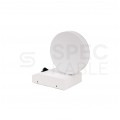 Lampa ścienna okrągła, kinkiet 350st LED 17W 2520lm 3000K biały z czujnikiem ruchu barwa WW biała ciepła IP65 V-TAC VT-11020S-RD-W