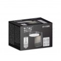 Lampa ścienna okrągła, kinkiet 350st LED 17W 2520lm 4000K czarny barwa NW biała neutralna IP65 V-TAC VT-11020-RD-B