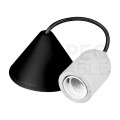 Lampa wisząca zwis sufitowy E27 betonowa czarna