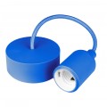 Lampa wisząca zwis sufitowy E27 silikonowa niebieska