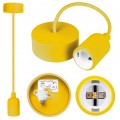 Lampa wisząca zwis sufitowy E27 silikonowa żółta