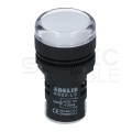 Lampka kontrolna sterownicza LED Biała 12V fi:22mm ADELID