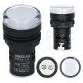Lampka kontrolna sterownicza LED Biała 12V fi:22mm ADELID