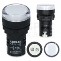 Lampka kontrolna sterownicza LED Biała 230V fi:22mm ADELID