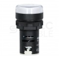 Lampka kontrolna sterownicza LED Biała 24V fi:22mm ADELID