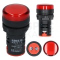 Lampka kontrolna sterownicza LED Czerwona 12V fi:22mm ADELID