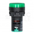 Lampka kontrolna sterownicza LED Zielona 24V fi:22mm ADELID
