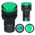 Lampka kontrolna sterownicza LED Zielona 24V fi:22mm ADELID