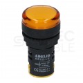 Lampka kontrolna sterownicza LED Żółta 12V fi:22mm ADELID