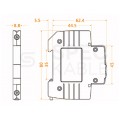 Lampka modułowa sygnalizacyjna (kontrolna) LED Czerwona 1-fazowa SLIM (0,5 modułowa) 230V AC/DC GACIA