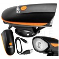 Lampka rowerowa przednia 250lm światło rowerowe USB NEO 91-004
