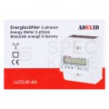 Licznik zużycia energii elektrycznej 3-fazowy 10/100A 4-modułowy z wyświetlaczem LCD ADELID