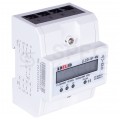 Licznik zużycia energii elektrycznej 3-fazowy 10/100A 4-modułowy z wyświetlaczem LCD ADELID