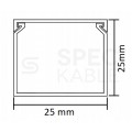 Listwa elektroinstalacyjna kanał kablowy BKK 25x25mm korytko z pokrywą i taśmą montażową 2-stronną NEKU