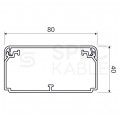 Listwa elektroinstalacyjna, kanał kablowy EKD 80x40mm korytko z pokrywą z folią ochronną KOPOS