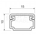 Listwa elektroinstalacyjna, kanał kablowy LH 15x10mm korytko z pokrywą z folią ochronną KOPOS