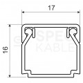 Listwa elektroinstalacyjna, kanał kablowy LHD 17x17mm korytko z pokrywą z folią ochronną KOPOS