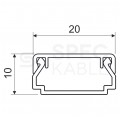 Listwa elektroinstalacyjna, kanał kablowy LHD 20x10mm korytko z pokrywą z folią ochronną KOPOS