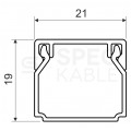 Listwa elektroinstalacyjna, kanał kablowy LHD 20x20mm korytko z pokrywą z folią ochronną KOPOS