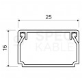 Listwa elektroinstalacyjna, kanał kablowy LHD 25x15mm korytko z pokrywą z folią ochronną KOPOS