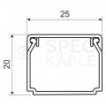 Listwa elektroinstalacyjna, kanał kablowy LHD 25x20mm korytko z pokrywą z folią ochronną KOPOS
